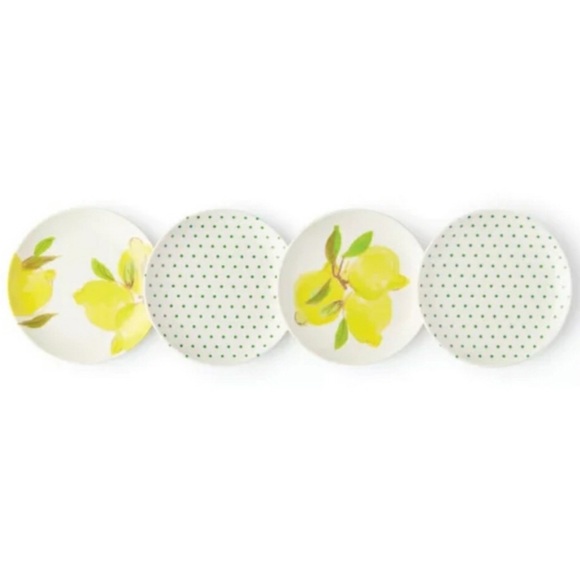 NWT Kate Spade Lemon Melamine Coaster Set - Picture 2 of 5